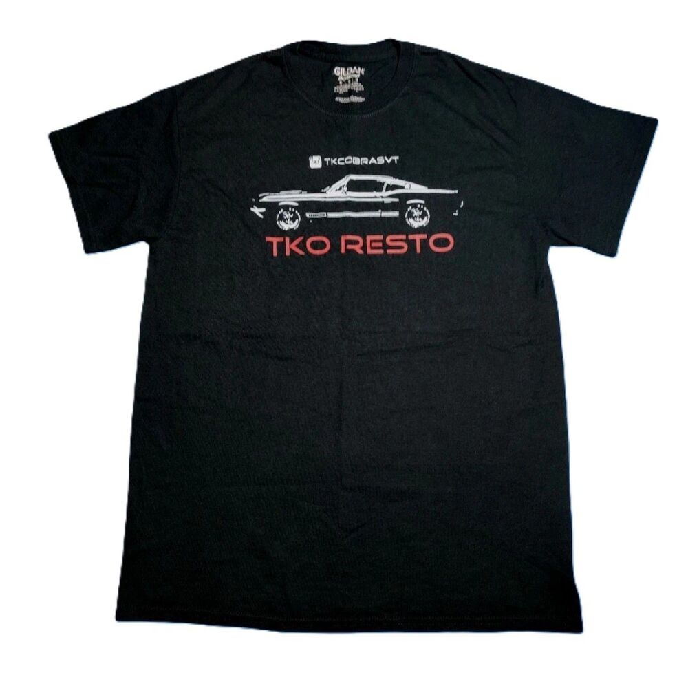 Mustang Week 2015 TKO Resto Car Graphic Tee Black Gildan DryBlend Men’s Medium